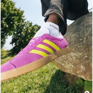 Adidas Pink and Neon Yellow Sneakers